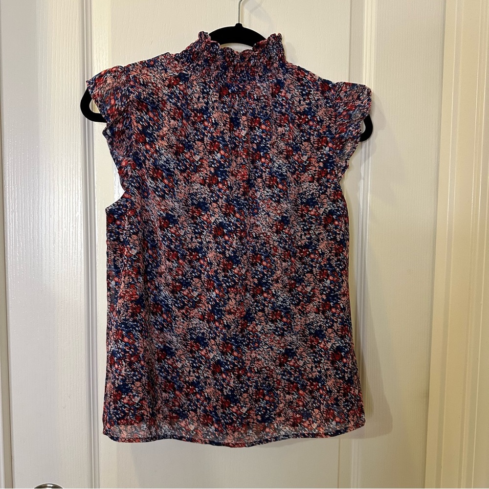 Banana Republic Sleeveless Tank Top Floral Ruffle